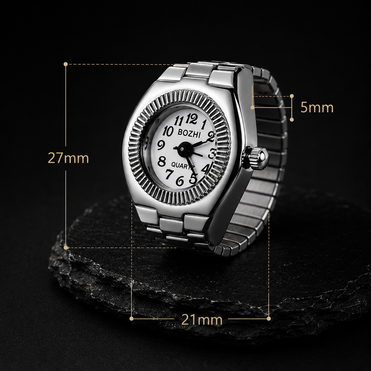 LOOZY Retro Ring Silver